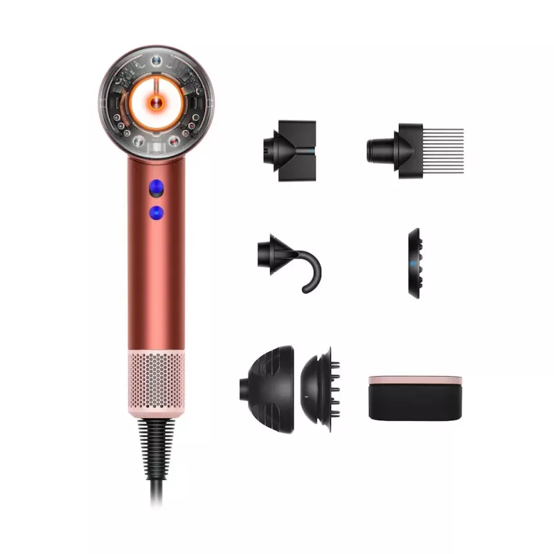 Dyson Supersonic plaukų džiovintuvas Nural Strawberry Brown, 1600 W, 3 greičio nustatymai