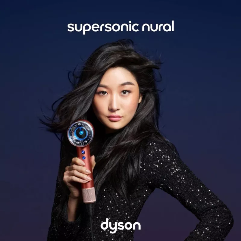 Dyson Supersonic plaukų džiovintuvas Nural Strawberry Brown, 1600 W, 3 greičio nustatymai
