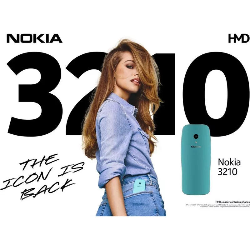 Nokia 3210 6,1 cm (2.4) Mėlynas funkcinis telefonas (1GF025CPJ2L06)