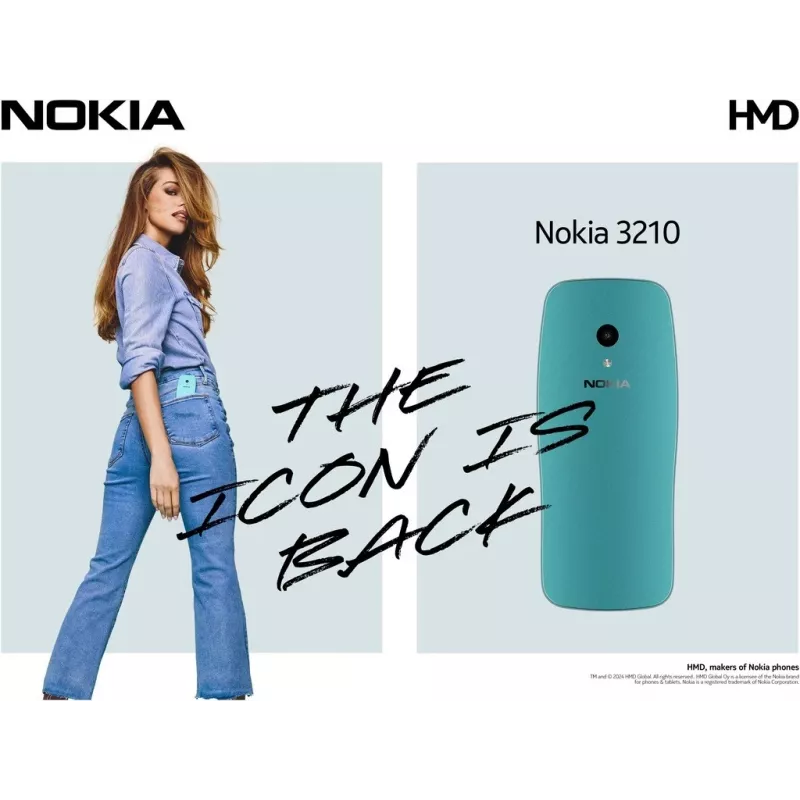 Nokia 3210 6,1 cm (2.4) Mėlynas funkcinis telefonas (1GF025CPJ2L06)