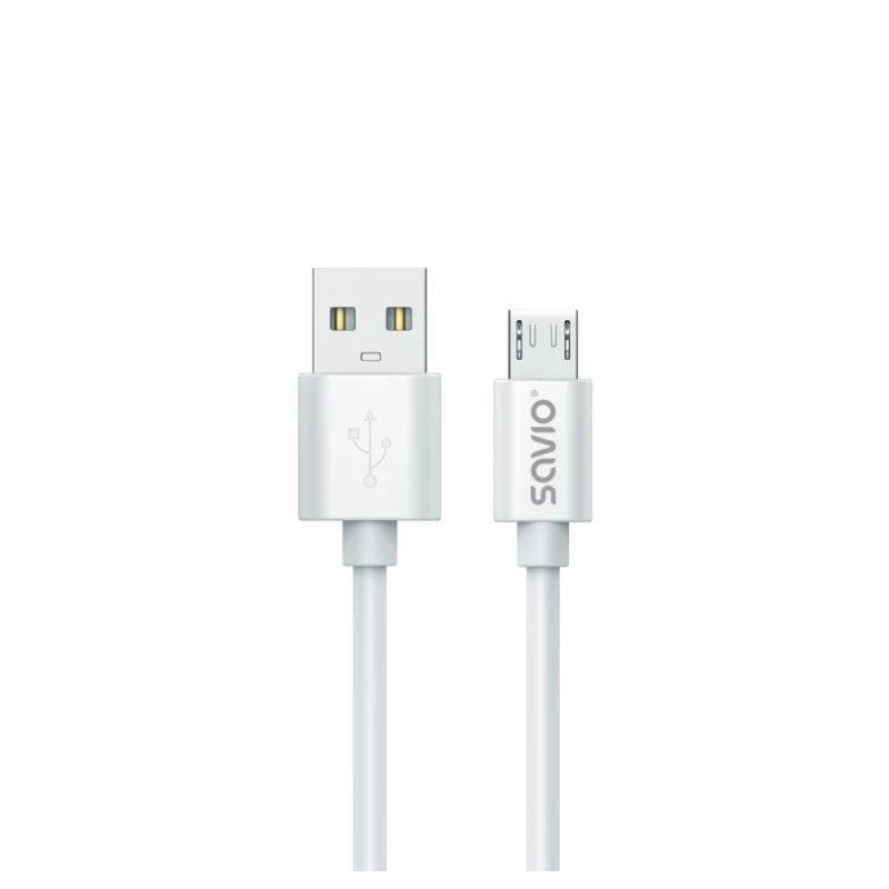Savio USB 2.0 USB A - Micro USB White CL-167 3 m laidas