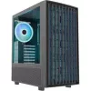 PC korpusas MODECOM BREEZE ARGB Flow MIDI juodas — ATX, 3x140mm priekyje + 1x140mm gale, grūdintas stiklas, USB-C