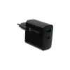 Laidus mobilusis įrenginių įkroviklis NATEC NUC-2145, 65 W, USB-C PD 3.0 + QC 3.0, 1x USB-C, 1x USB-A, 110–240 V, juodas