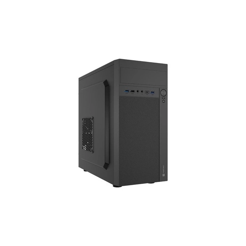PC korpusas NATEC Helix Mini Tower Juoda — microATX/Mini-ITX, 3x3,5 col. + 5x2,5 col., 33 cm GPU, USB-C/USB-A prievadai