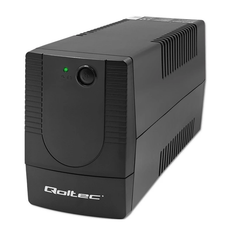 Qoltec 53772 nepertraukiamo maitinimo šaltinis (UPS) Line-Interactive 0,65 kVA 360 W 1 kintamosios srovės lizdas