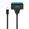 SAVIO SATA į USB-C sąsajos kabelis AK-69, SATA lizdas į USB-C kištuką, USB 3.2 Gen 1 (5 Gbit/s), 0,25 m, juodas