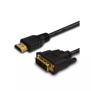 Savio CL-139 Laidas E Adapteris Vaizdo 1,8 M DVI-a HDMI Tipo a (Standartinis) Juodas
