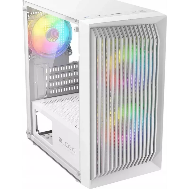 LOGIC ATOS ARGB Mini USB 3.0 korpusas baltas