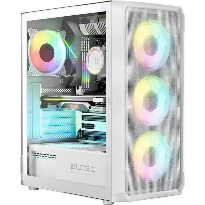 Logic PORTOS ARGB MINIDI USB 3.0 korpusas baltas