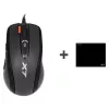 Žaidimų pelė A4Tech X-7120 USB Type-A abiem rankoms tinkama 2000 DPI, 3 ms, laidinė, juoda