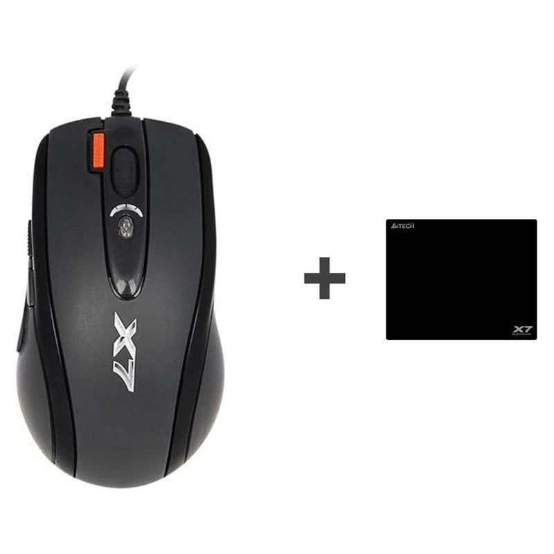 Žaidimų pelė A4Tech X-7120 USB Type-A abiem rankoms tinkama 2000 DPI, 3 ms, laidinė, juoda