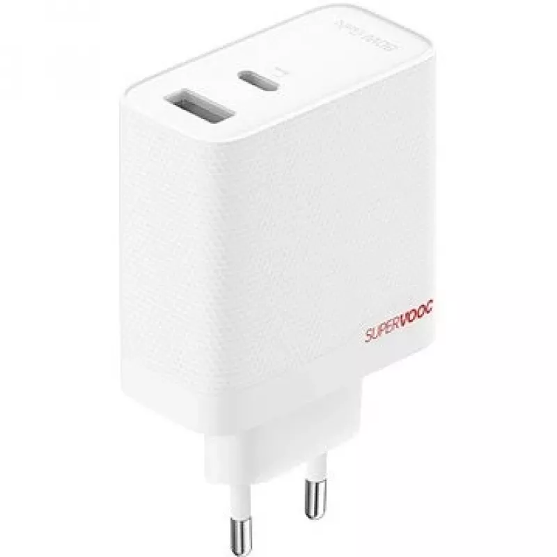OnePlus 80W maitinimo adapteris (Type-C + Type-A)