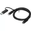 Lenovo 4X90U90618 USB laidas USB 3.2 Gen 1 (3.1 Gen 1) 1 m USB A/USB C USB C juodas