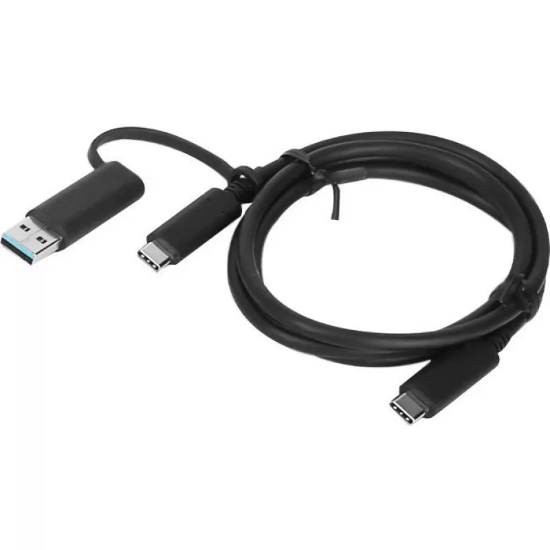 Lenovo 4X90U90618 USB laidas USB 3.2 Gen 1 (3.1 Gen 1) 1 m USB A/USB C USB C juodas