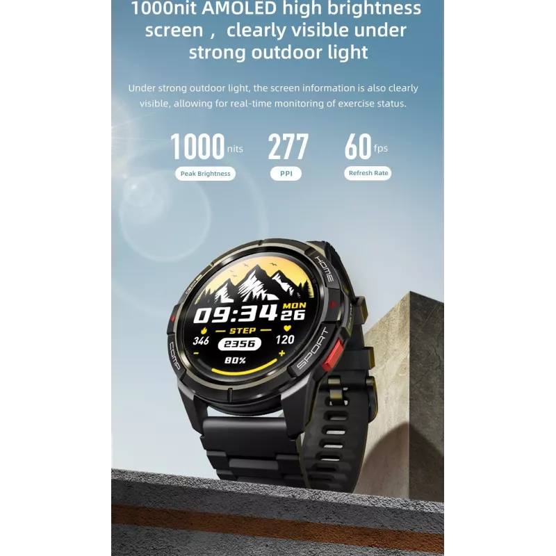 Išmanusis laikrodis Mibro GS Active (pilka)