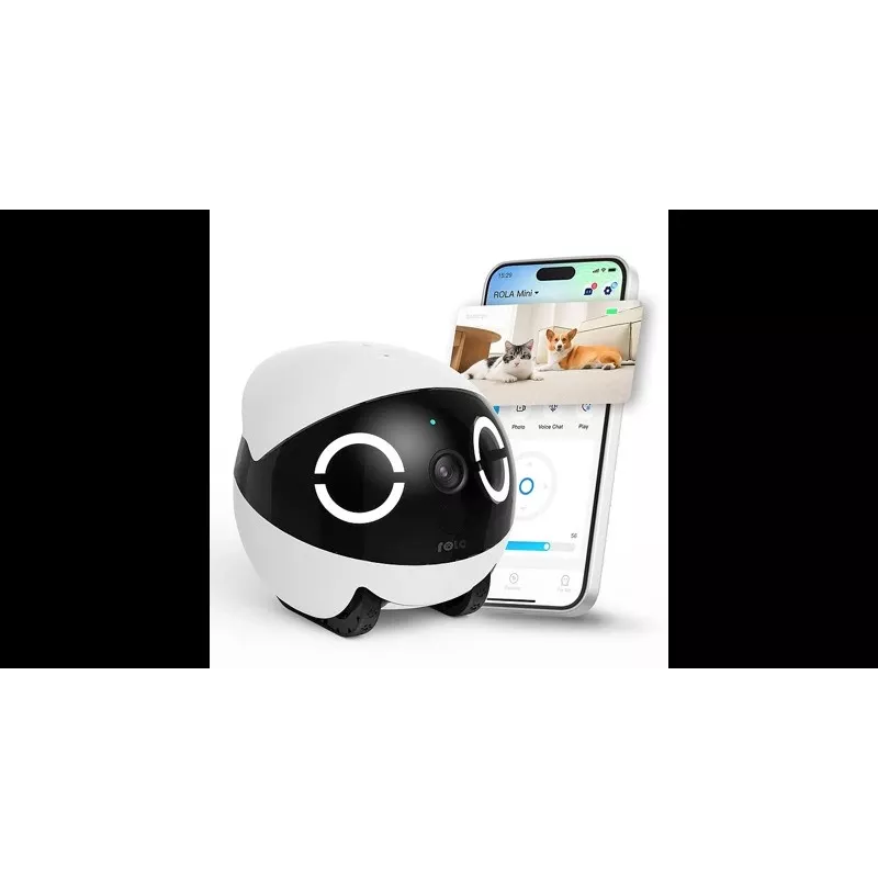 Robotas Jūsų Augintiniui Stebėti Enabot Rola Mini — Wi‑Fi, 5000 mAh baterija, 3 MP, 137° regėjimo laukas, Balta/Juoda