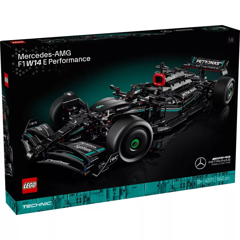 LEGO Technic modelio rinkinys Mercedes‑AMG F1 W14 E Performance — 1 432 detalės, rekomenduojamas amžius 18+