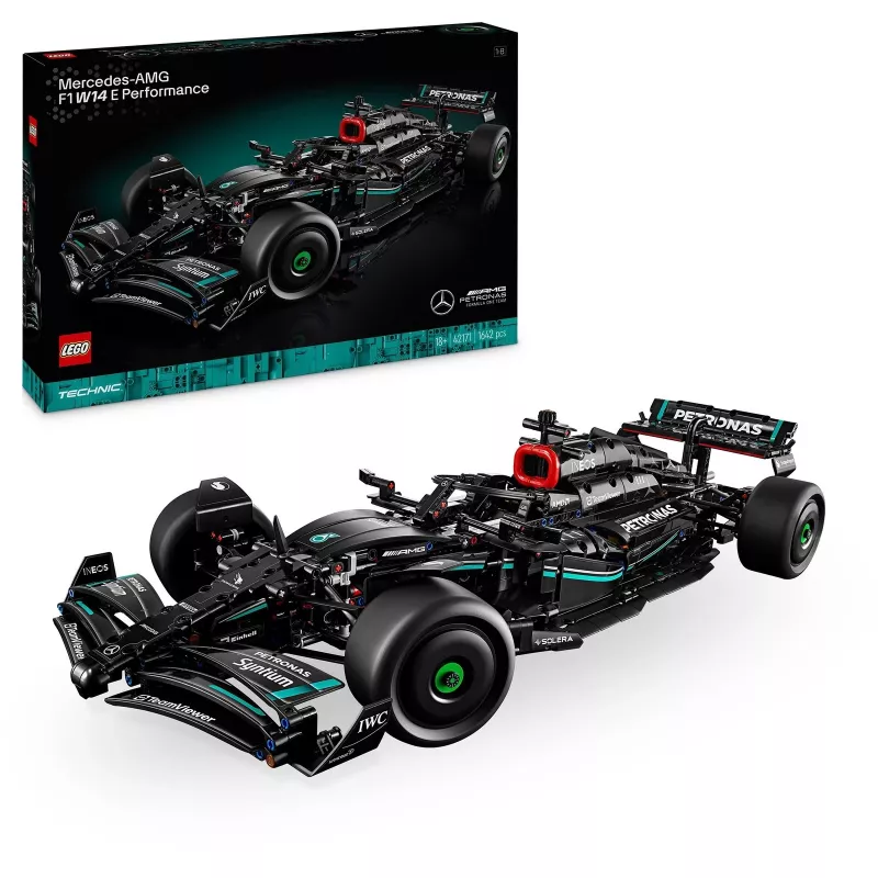 LEGO Technic modelio rinkinys Mercedes‑AMG F1 W14 E Performance — 1 432 detalės, rekomenduojamas amžius 18+