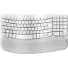Klaviatūra Logitech Wave Keys, skirta Mac, QWERTZ, vokiška, balta