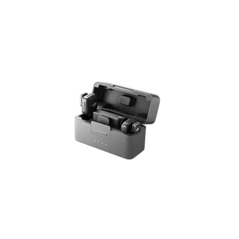 „DJI Mic Mini“ (2 TX + 1 RX + įkrovimo dėklas) belaidžių mikrofonų rinkinys – tamsiai pilkas