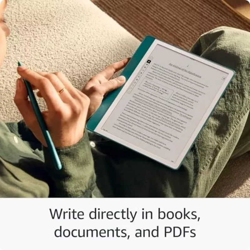 Ebook New Kindle Scribe - 2024 leidimas 10,2 colių neatspindintis ekranas 64 GB Wi-Fi (be užrakinimo ekrano skelbimų) su Premium Pen Tungsten