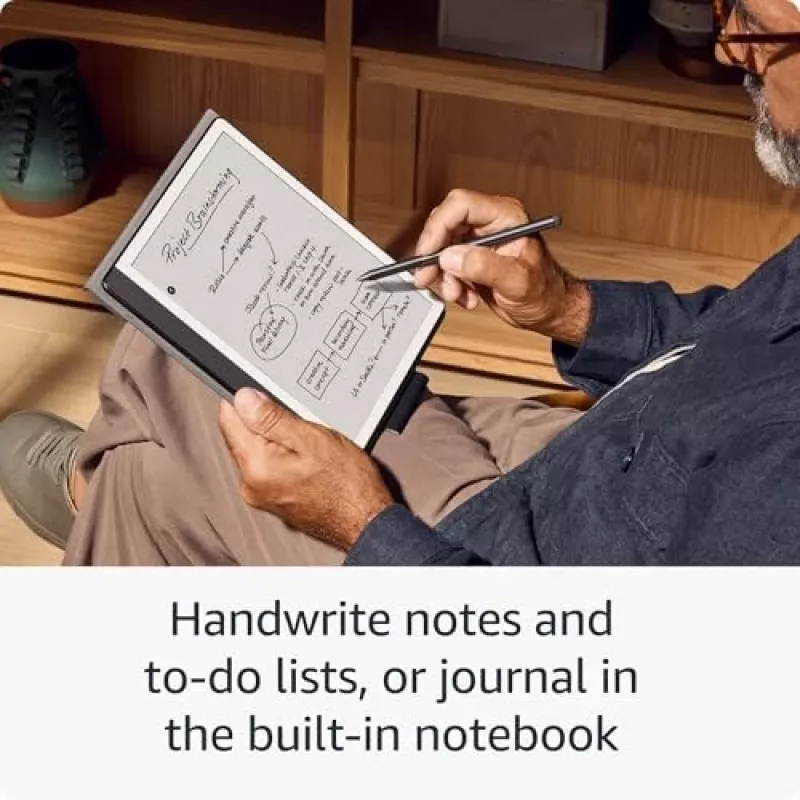 Ebook New Kindle Scribe - 2024 leidimas 10,2 colių neatspindintis ekranas 64 GB Wi-Fi (be užrakinimo ekrano skelbimų) su Premium Pen Tungsten