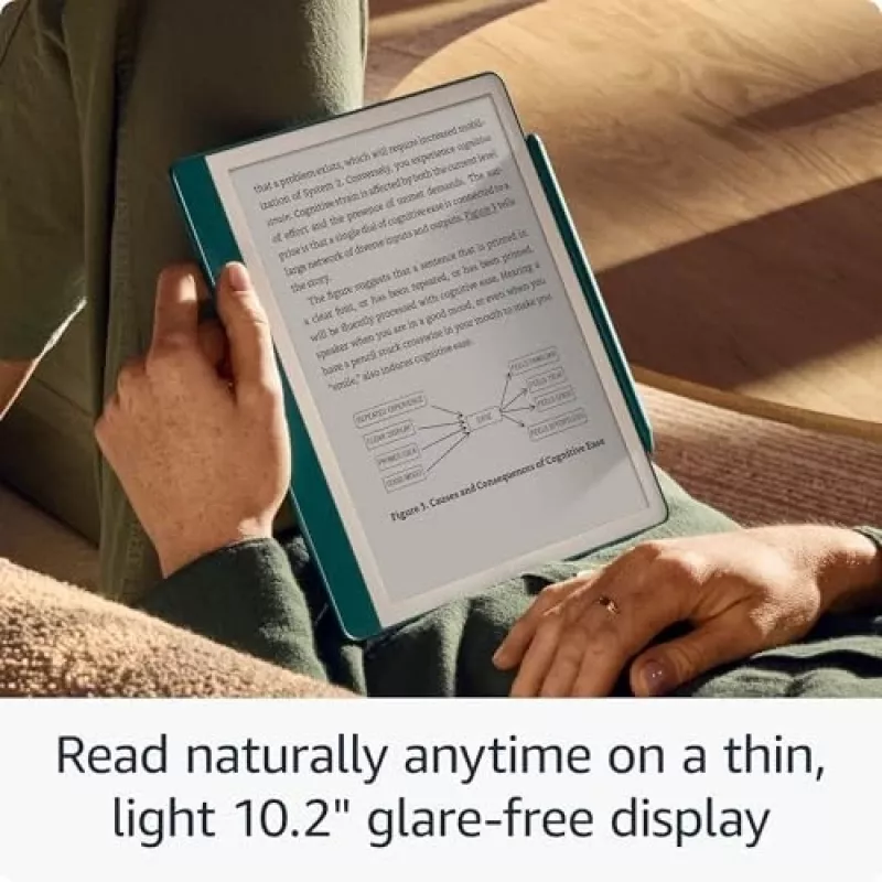 Ebook New Kindle Scribe - 2024 leidimas 10,2 colių neatspindintis ekranas 64 GB Wi-Fi (be užrakinimo ekrano skelbimų) su Premium Pen Tungsten