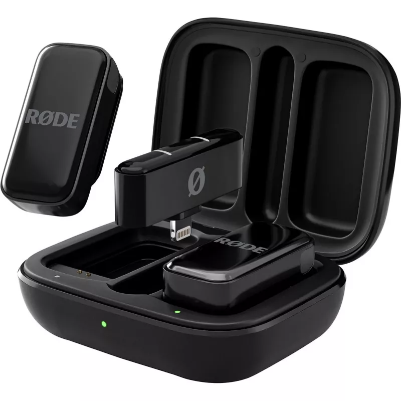 Belaidė mikrofonų sistema Rode Wireless Micro Lightning — įvairiakryptė, 48 kHz, 24 bitų, 100 m diapazonas, 7 val. baterija