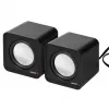 2 krypčių PC garsiakalbis Audiocore AC870 B — 3 W RMS, laidinis USB maitinimas, 3,5 mm įvestis, 2.0 kanalai