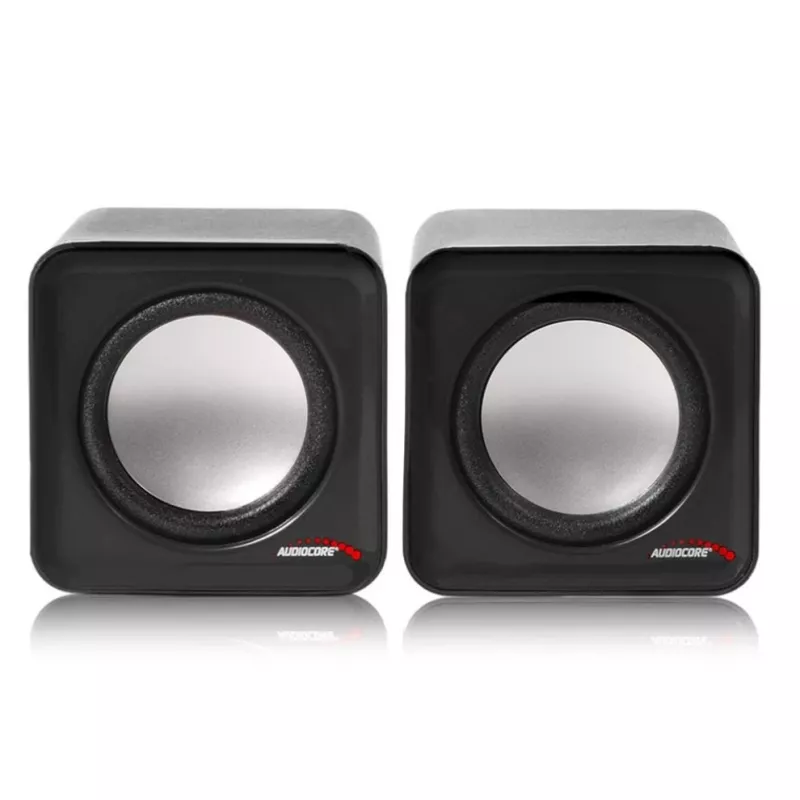 2 krypčių PC garsiakalbis Audiocore AC870 B — 3 W RMS, laidinis USB maitinimas, 3,5 mm įvestis, 2.0 kanalai