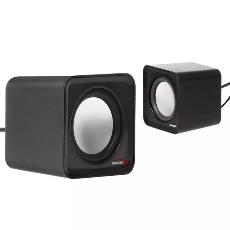 2 krypčių PC garsiakalbis Audiocore AC870 B — 3 W RMS, laidinis USB maitinimas, 3,5 mm įvestis, 2.0 kanalai