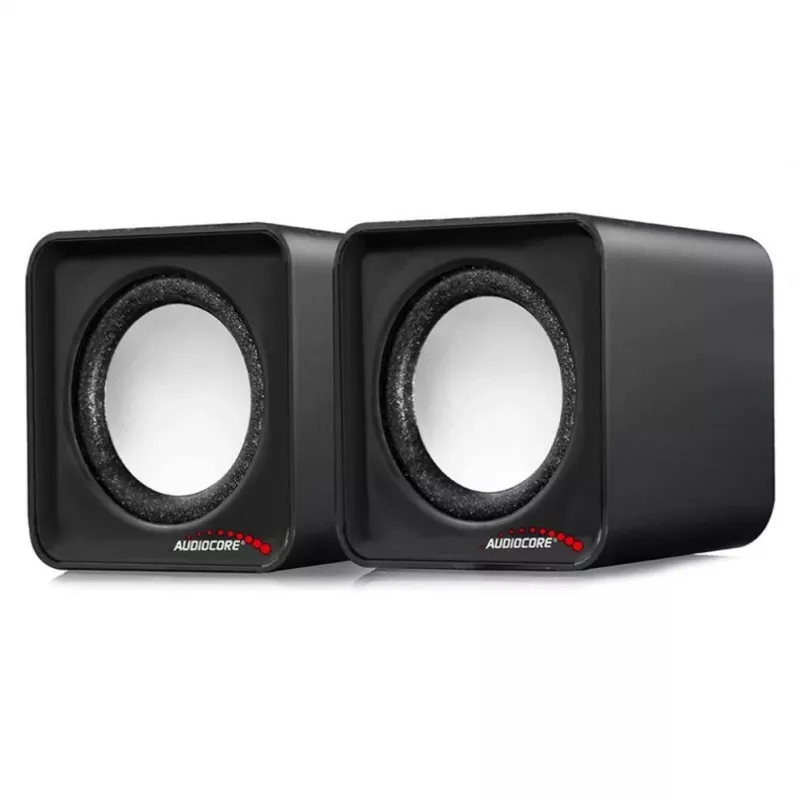 2 krypčių PC garsiakalbis Audiocore AC870 B — 3 W RMS, laidinis USB maitinimas, 3,5 mm įvestis, 2.0 kanalai