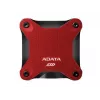 Išorinis SSD ADATA SD620 1 TB, nešiojamas USB 3.2 Gen 2 (Micro-USB B), skaitymo greitis 520 MB/s, rašymo greitis 460 MB/s, atsparus smūgiams, raudonas