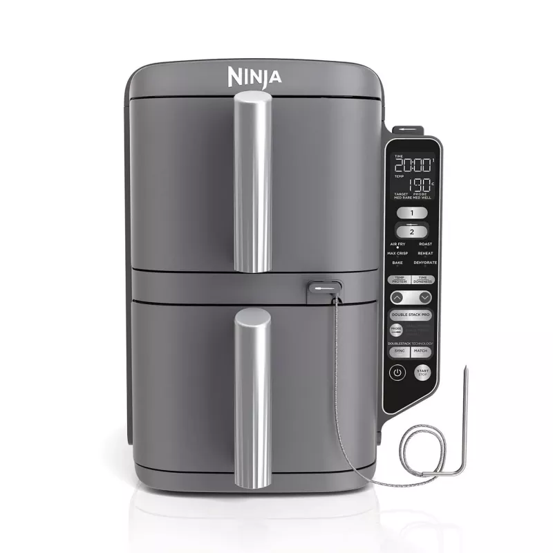 Ninja Double Stack XL karšto oro gruzdintuvė 2 skyriai su temperatūros zondu SmartCook 9,5 L SL451EU