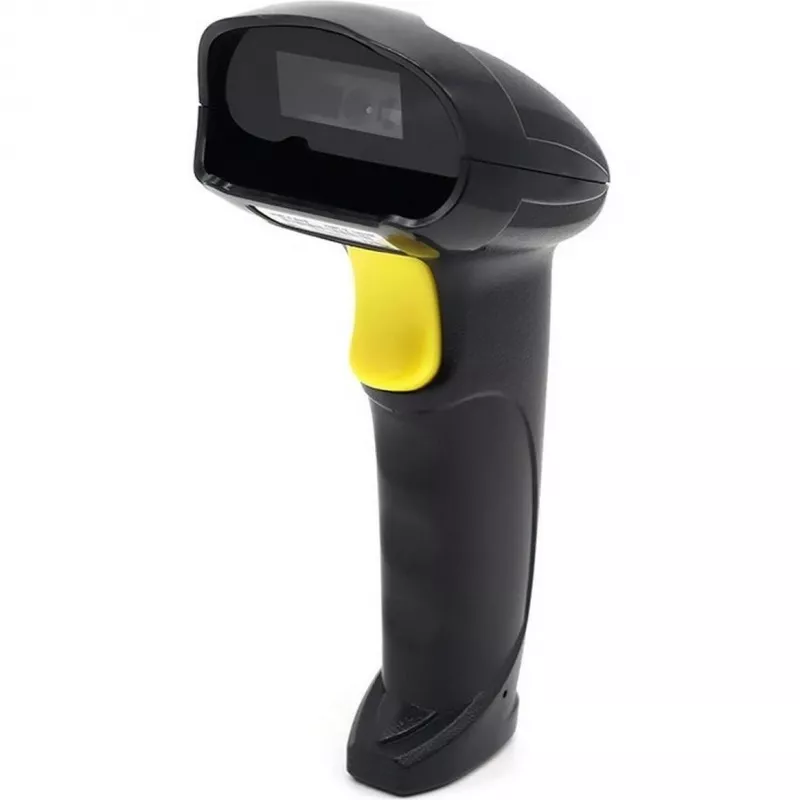 Rankinis laidinis 1D/2D brūkšninių kodų skaitytuvas QOLTEC 50853 — USB, ABS korpusas, 1,65 m laidas, 97×65×167 mm, 105 g