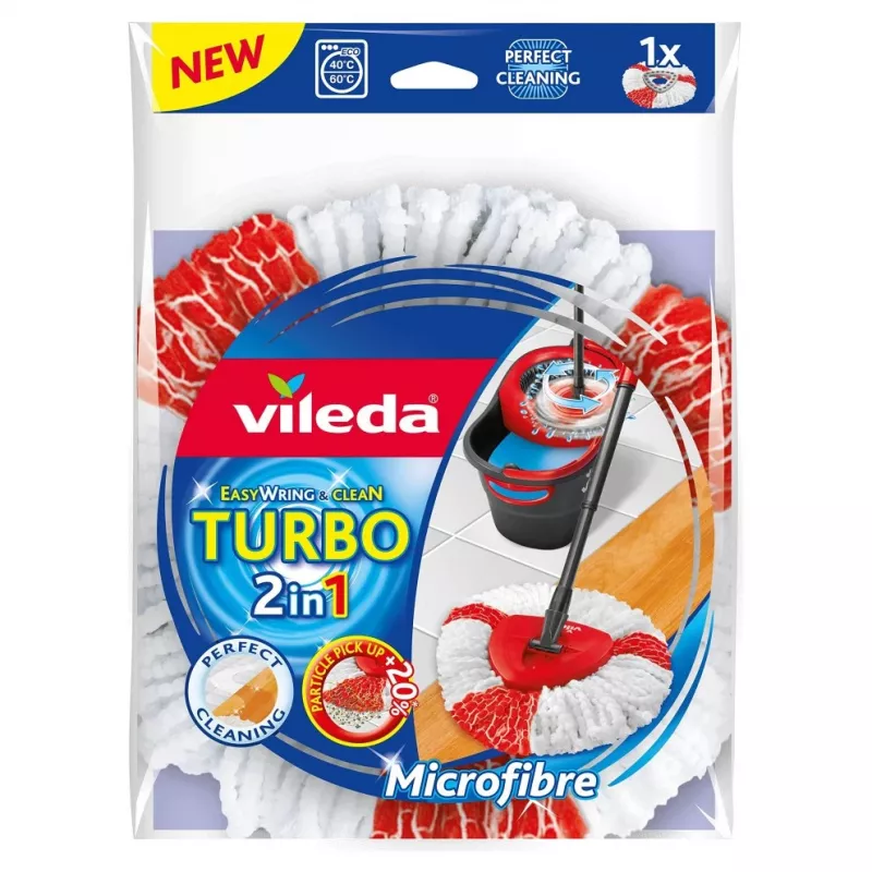 Mop galvutė Vileda Turbo 2in1 raudona balta