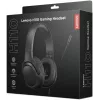 Lenovo H110 žaidimų ausinės, laidinės, binauralinės, 3,5 mm, 1,8 m kabelis, 50–20 000 Hz, 110 dB, 32 Ω, juodos