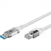 Goobay 74160 - Tinklo adapterio kabelis USB 3.0 Type A Gigabit Ethernet 3 m - Tinklo plokštė - 1.000 Mbps (74160)