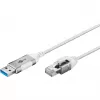 Goobay eterneto laidas USB-A 3.0 į RJ45 plonas 10 m – jungia maršrutizatorių, modemą arba (74383)