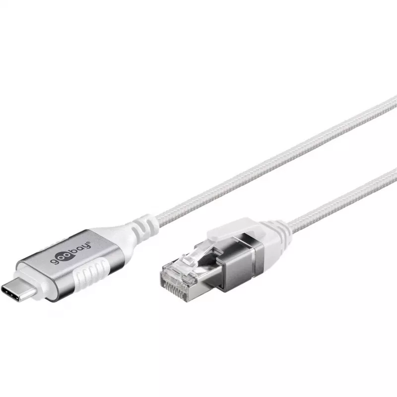 Goobay eterneto kabelis USB-C 3.1 į RJ45 plonas 1 m - jungia maršrutizatorių, modemą arba (74385)