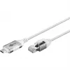 “Goobay” eterneto laidas USB-C 3.1 į RJ45 plonas 10 m - jungia maršruto parinktuvą, modemą arba (74391)