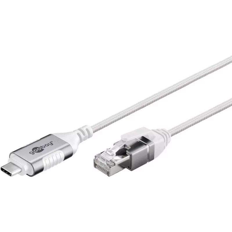“Goobay” eterneto laidas USB-C 3.1 į RJ45 plonas 10 m - jungia maršruto parinktuvą, modemą arba (74391)