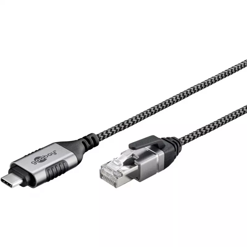 Goobay eterneto kabelis USB-C 3.1 į RJ45 plonas 5 m - jungia maršrutizatorių, modemą arba (74405)