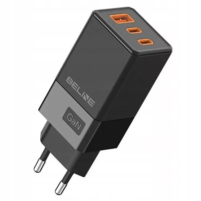 Įkroviklis Beline BELI02750 65W GaN su 2×USB-C ir 1×USB-A