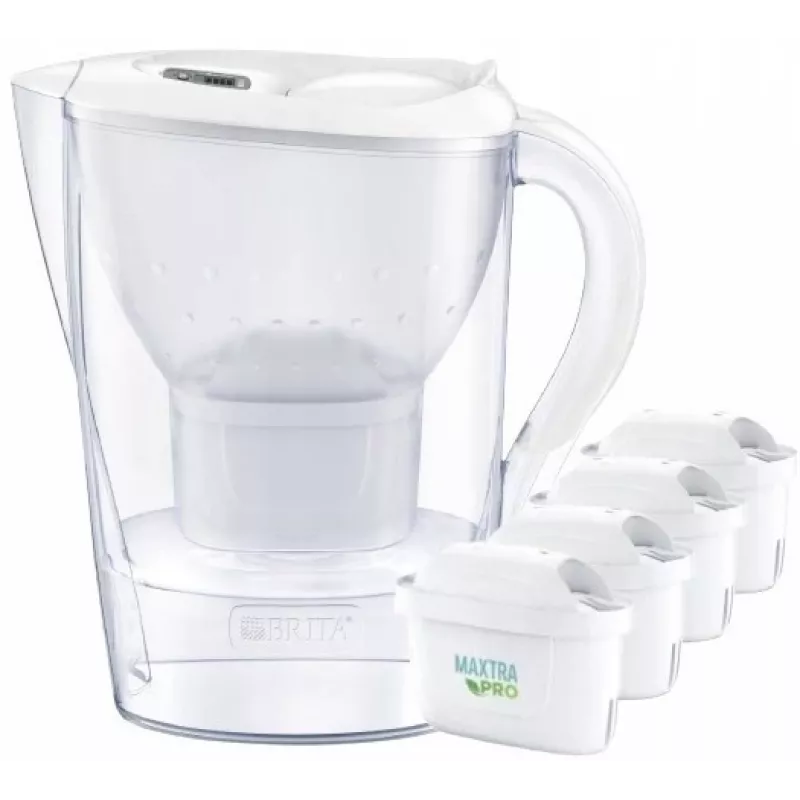 Brita Marella XL jug + 4 Maxtra cartridges (Balta)