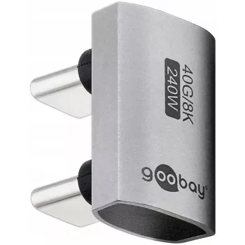 USB-C jungčių adapteris Goobay 74446 sidabrinis nikelio/aukso kontaktai