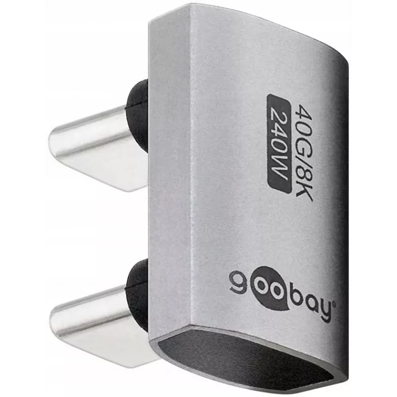 USB-C jungčių adapteris Goobay 74446 sidabrinis nikelio/aukso kontaktai