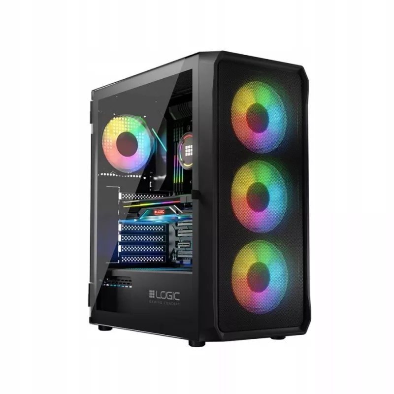 Kompiuterio korpusas Logic Concept Portos ARGB ATX juodas