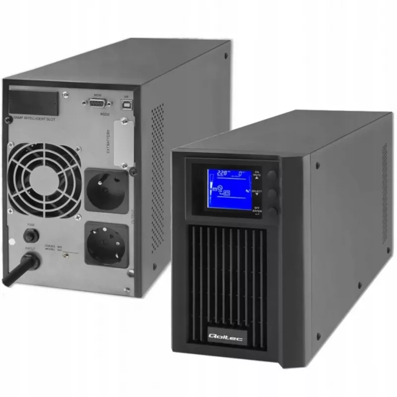 Nepertraukiamo maitinimo šaltinis QOLTEC 53981 On line 2kVA, 2000 VA galia
