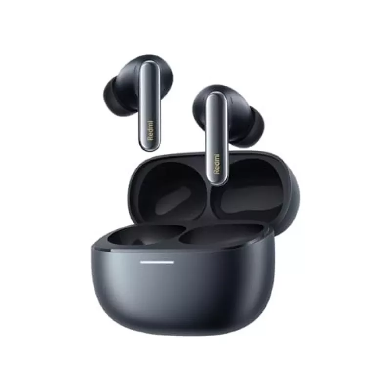 Ausinės „Xiaomi Buds 6 Pro“ — dvinarės belaidės ausinės, Bluetooth 5.3, ANC, IP54, 36 h su dėklu, belaidis įkrovimas, USB-C, kosminė juoda